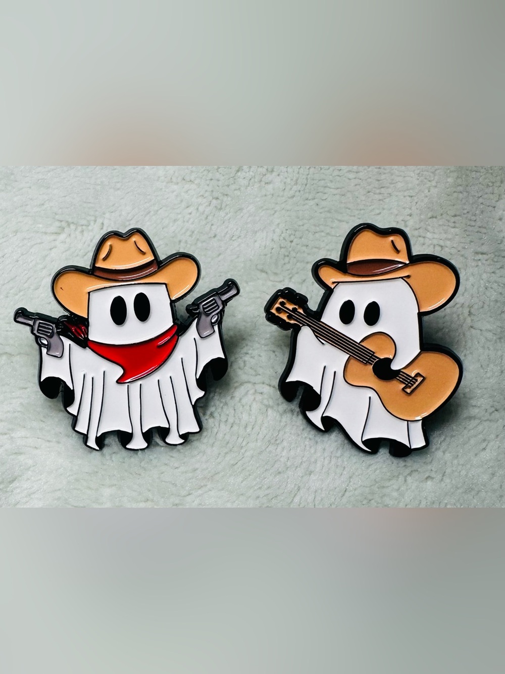 Cowboy Ghost Enamel Pin Set